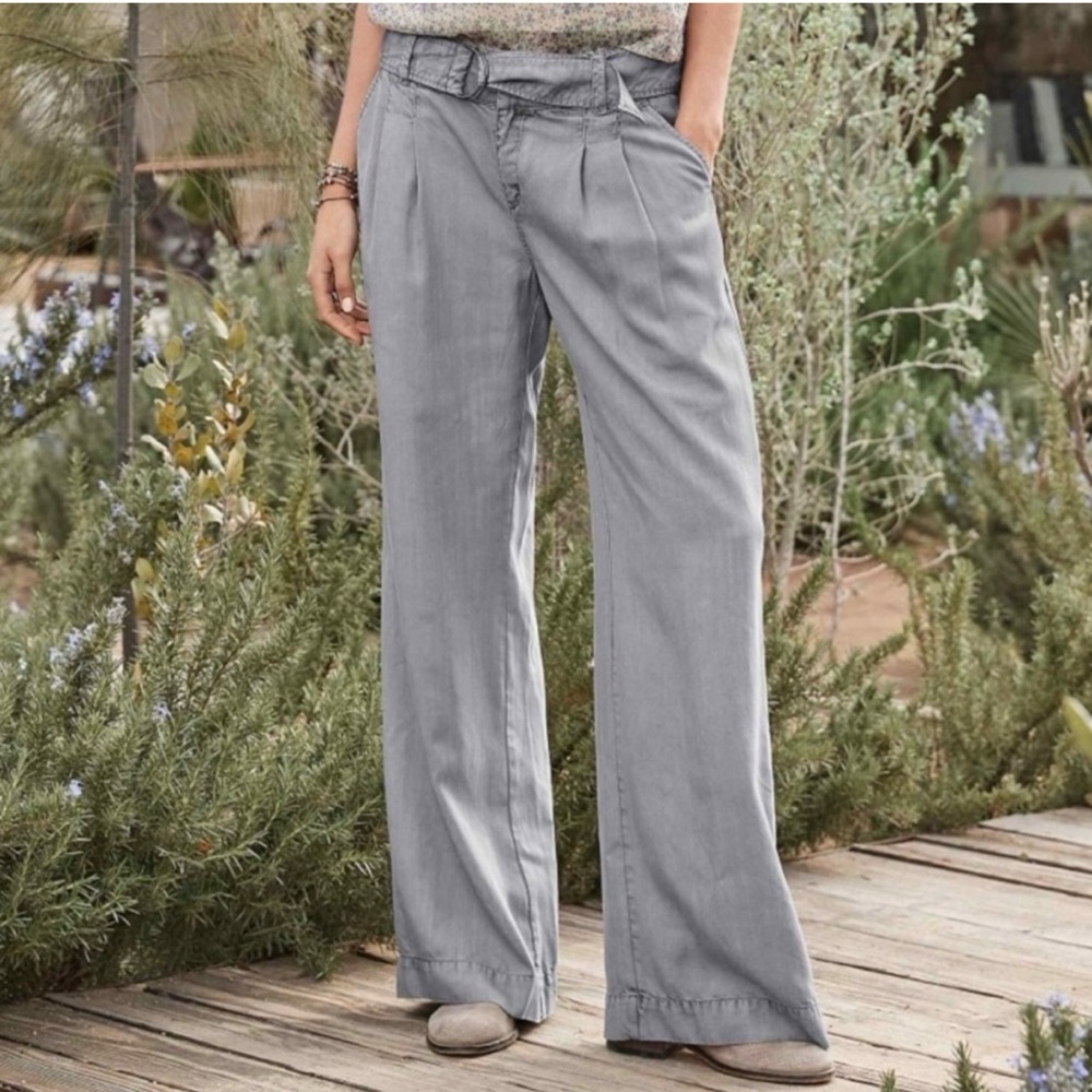 Brand New Sundance Everyday Elegant Gray Pleated Trouser Pants - Size 4P